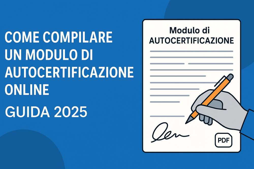 Guida 2025 su come compilare un modulo di autocertificazione online in PDF o Word