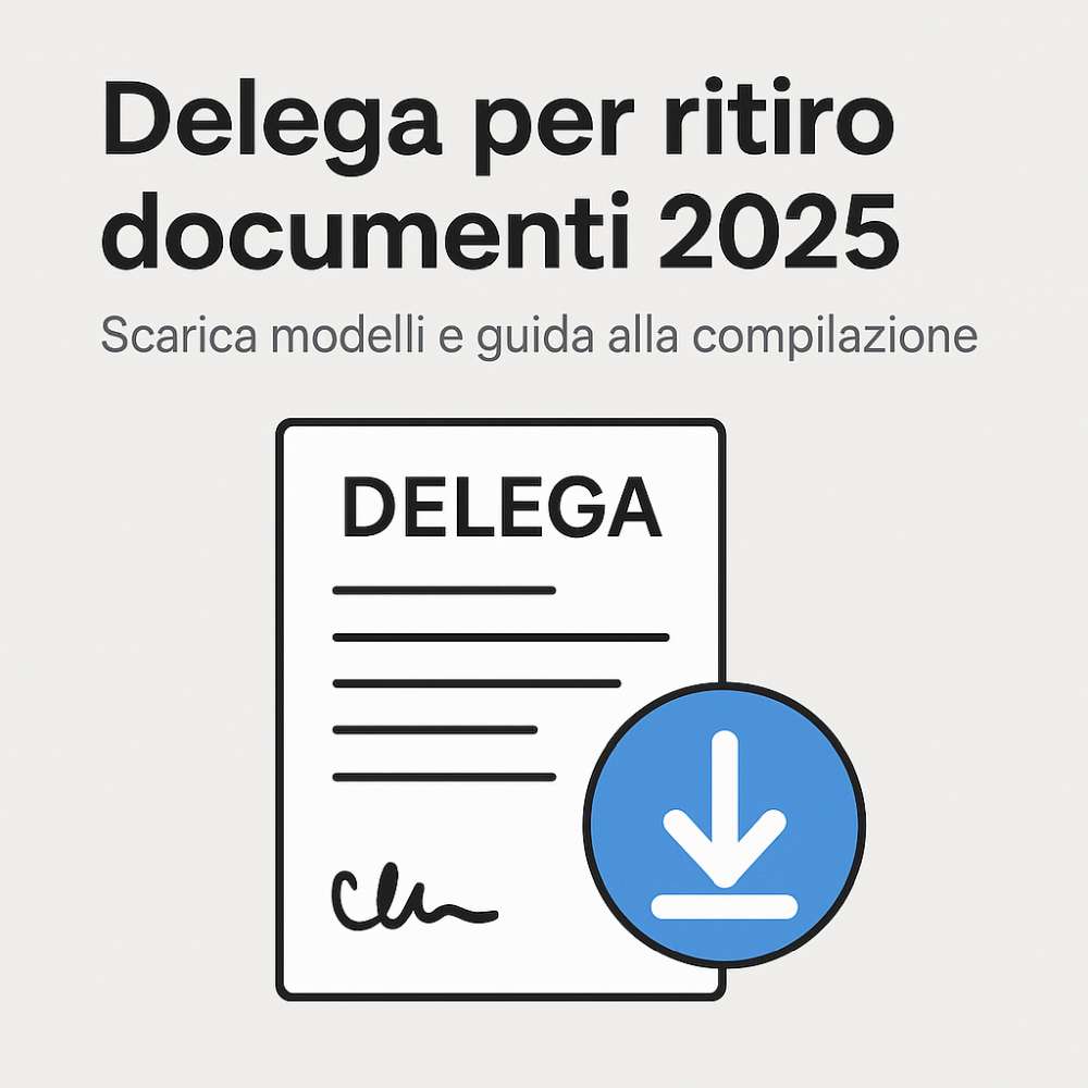 Delega ritiro documenti 2025 - Modello e guida alla compilazione