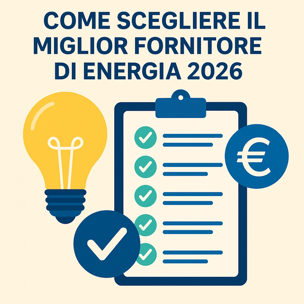 Illustrazione su come scegliere il miglior fornitore di energia 2026