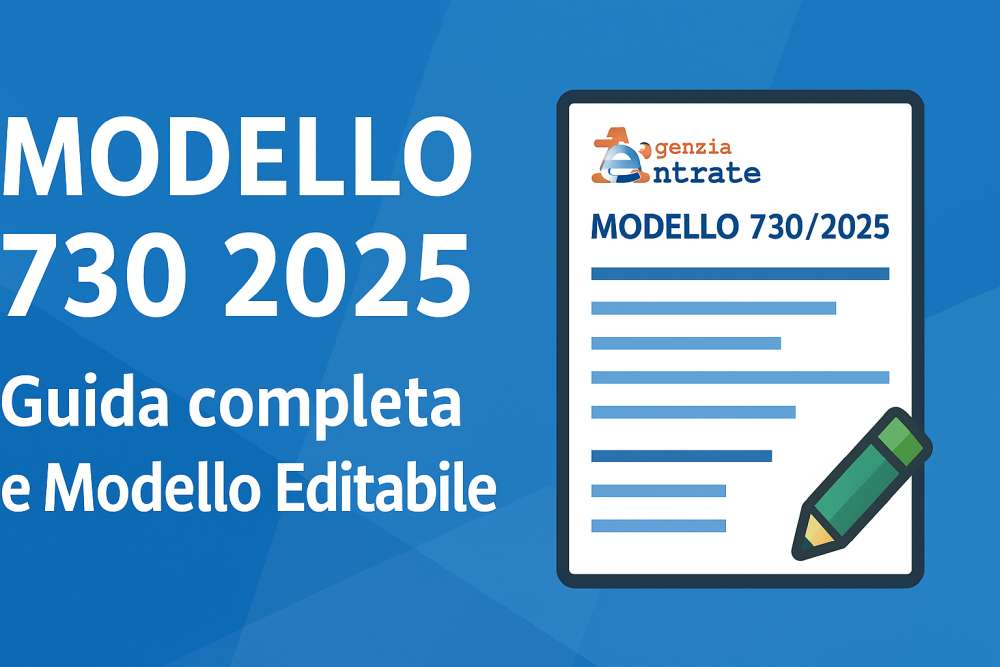 Modello 730 2025 – guida completa e modello editabile in PDF e Word