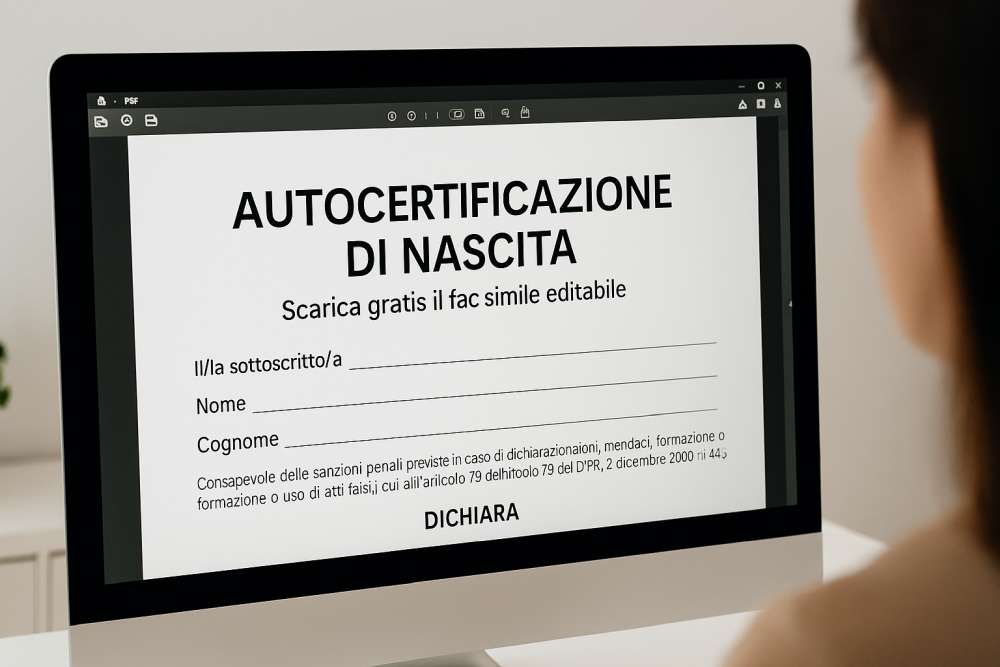 Modello autocertificazione di nascita 2025 - guida e download gratuito