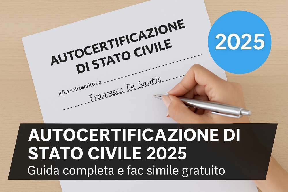 Modello autocertificazione stato civile 2025 - guida e download gratuito