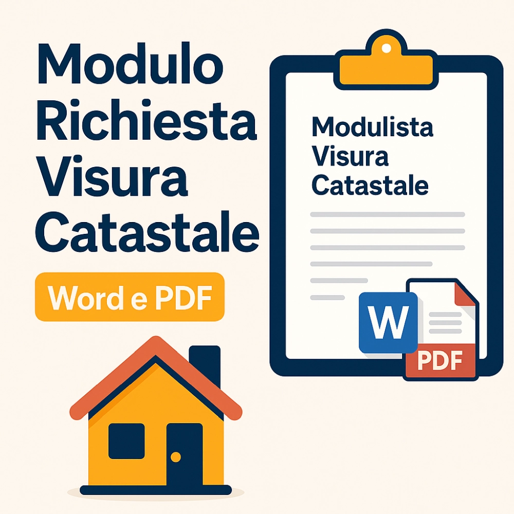 Illustrazione moderna per il modulo richiesta visura catastale