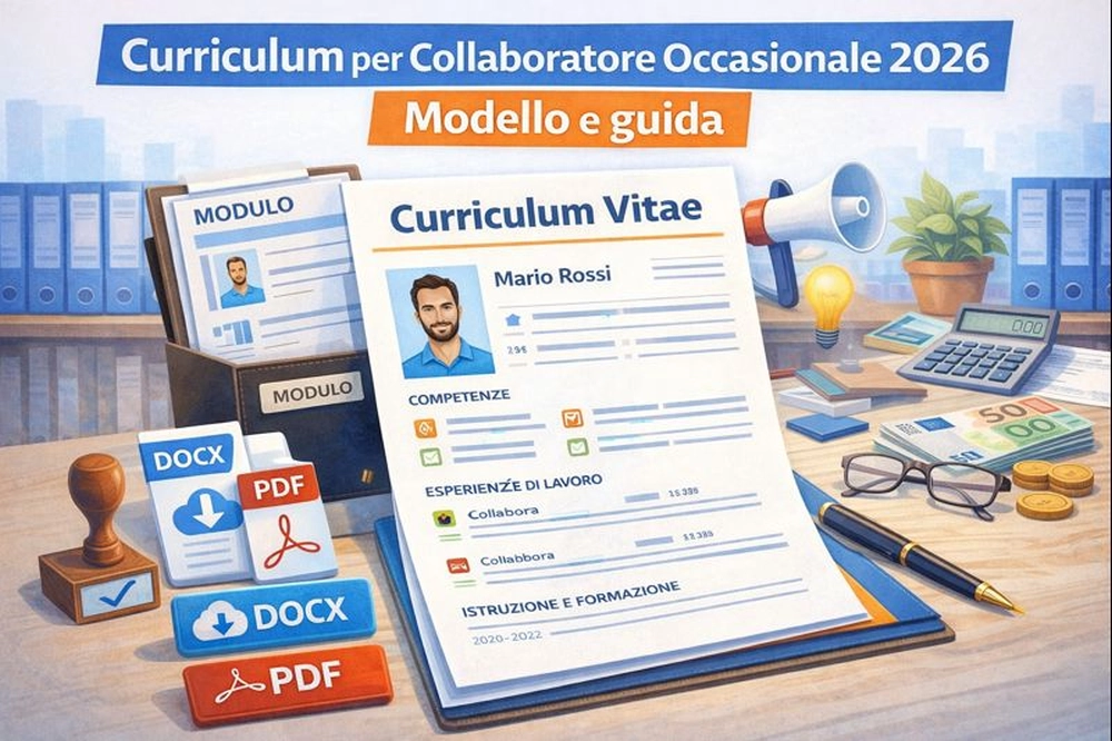 Curriculum vitae per collaboratore occasionale 2026 modello compilato