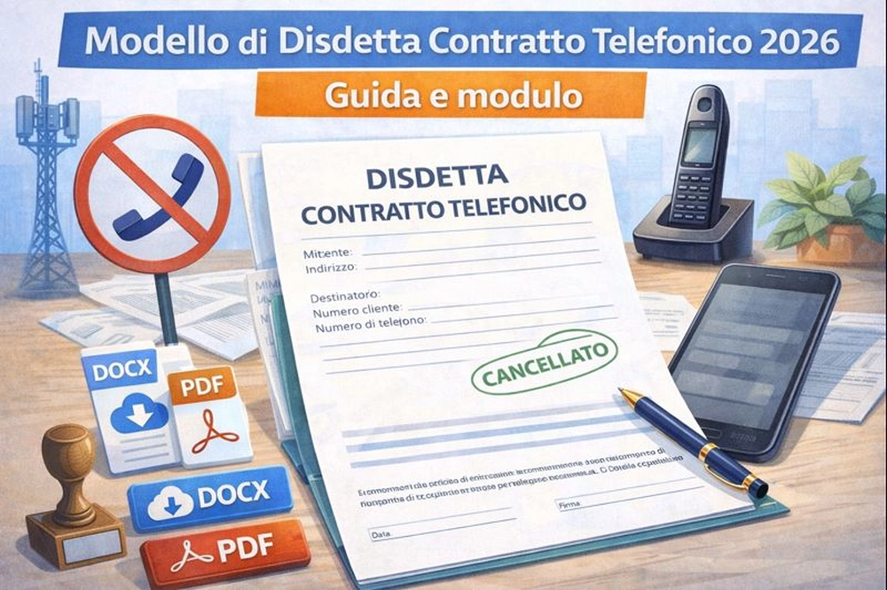 Guida e modulo per disdetta contratto telefonico 2026