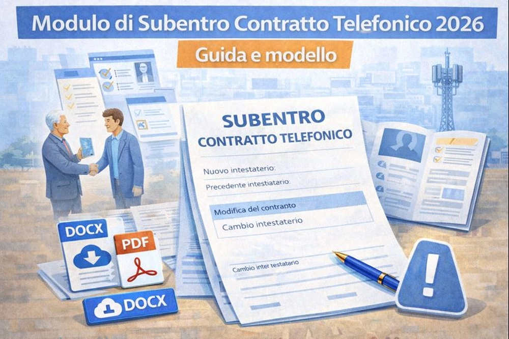 Modulo di subentro contratto telefonico 2026 compilabile