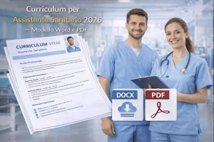 Curriculum per assistente sanitario 2026 con modello professionale Word e PDF